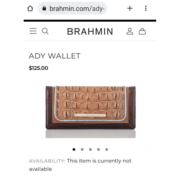 Brahmin Mini Asher Satchel & Ady Wallet. Toasted Almond Garrone Embossed Leather - Picture 13 of 16